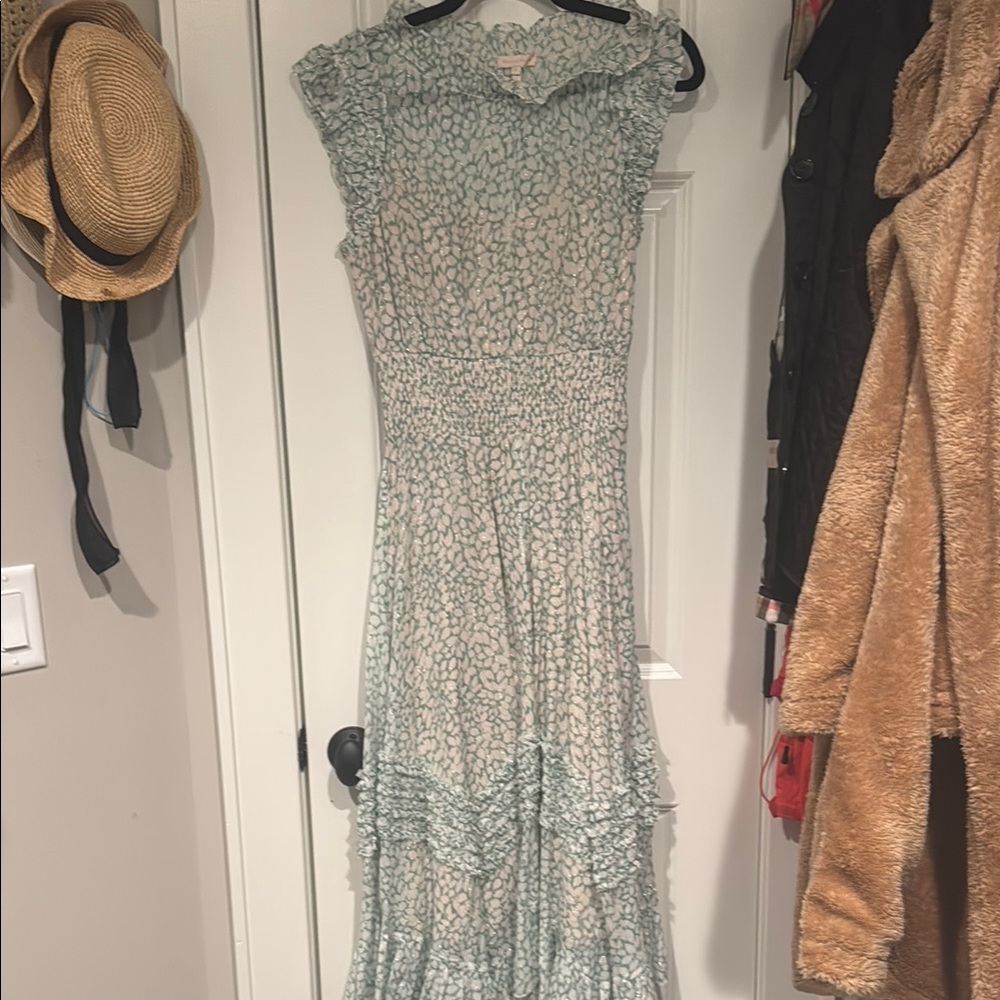 Elegant Blue Patterned Dress